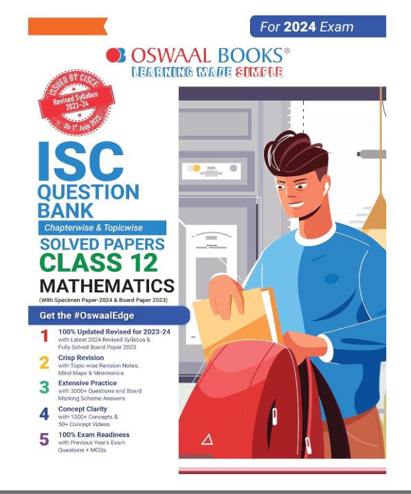 Oswaal ISC Question Bank Class 12 Mathematics Book (For 2024 Board Exams)